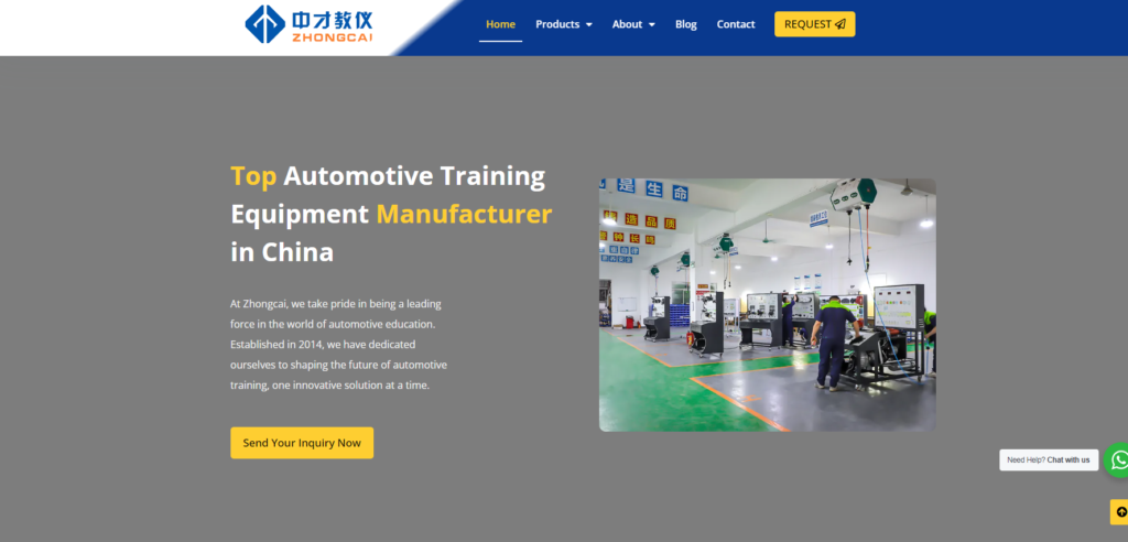 Automotive Training Equipment Manufacturer Zhongcai
